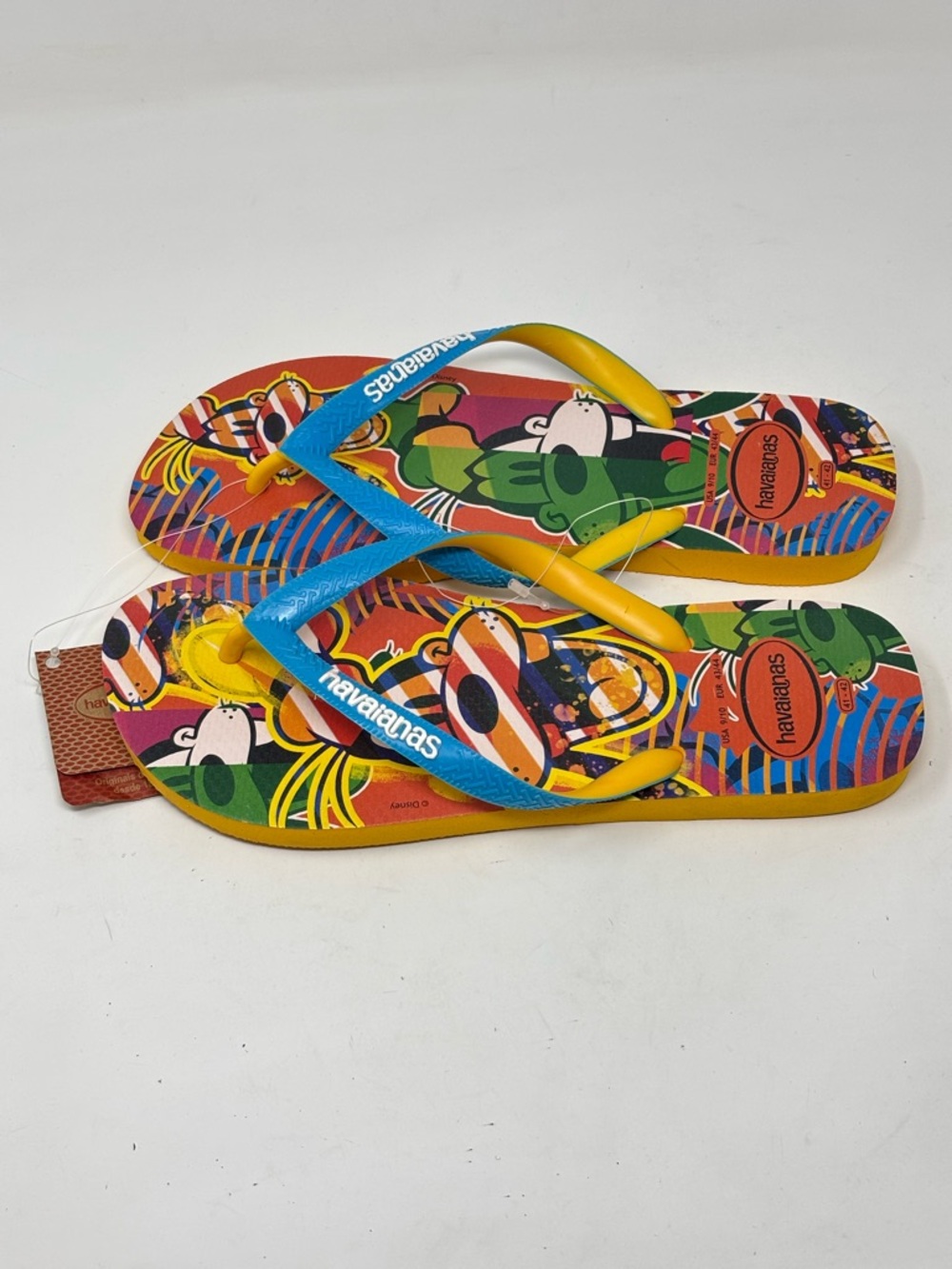 Havaianas Thong Flip Flops Disney Collab Colorful Goofy NWT Size 9-10 - Picture 2 of 8
